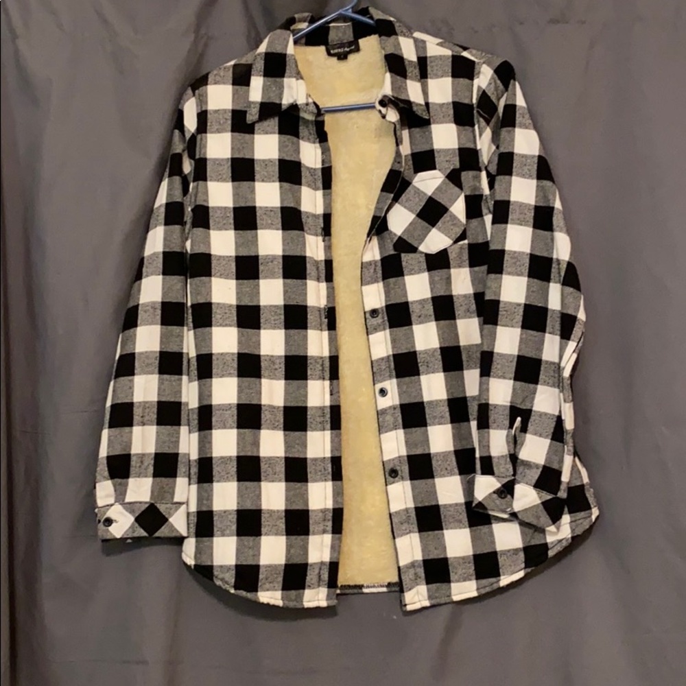 Black and White Checkered Flannel